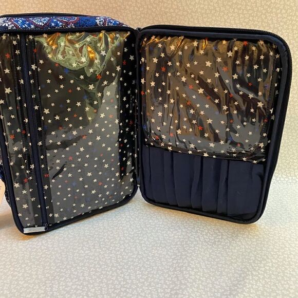 Vera Bradley Large Blush & Brush Case  - Fireworks Paisley in Signature … - Picture 4 of 8